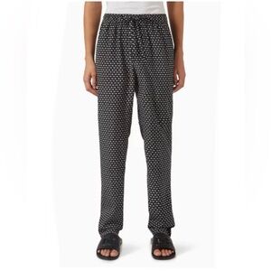 Concepts by Claiborne Print Pull On Pants Medium Black Red Lounge Career